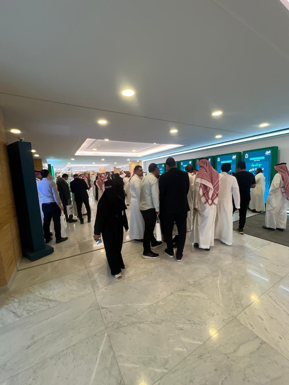 Exhibition floor, live production
